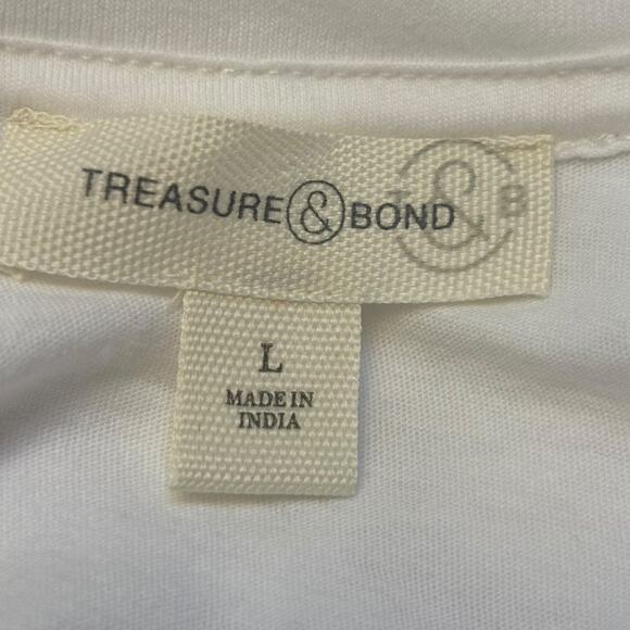 Treasure & Bond NWOT Women's White Relaxed Crewneck Cotton T-Shirt - Size Large - Picture 6 of 7